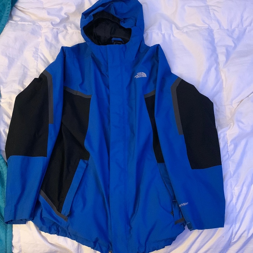 North face boys extra large blue/black/ grey wind breaker